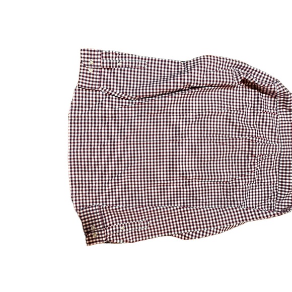 Banana Republic Long Sleeve ❤️🤍💙 micro check Button Down Oxford - Picture 4 of 9